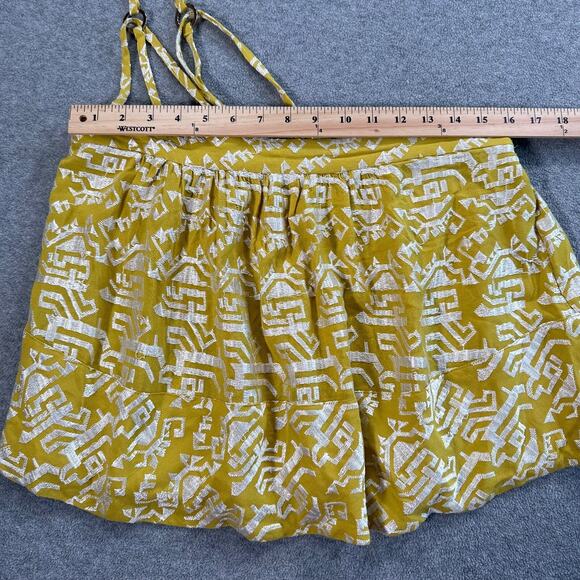 Anthropologie Floreat Anesu One-Shoulder Top Womens Small Strappy Cropped Yellow - Picture 4 of 7